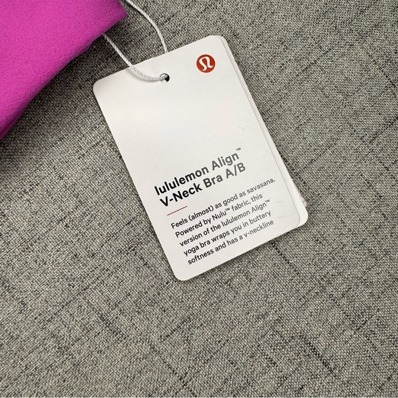 Lululemon Align V Neck Bra Pow Pink Tone Size 12 NWT - Picture 5 of 6